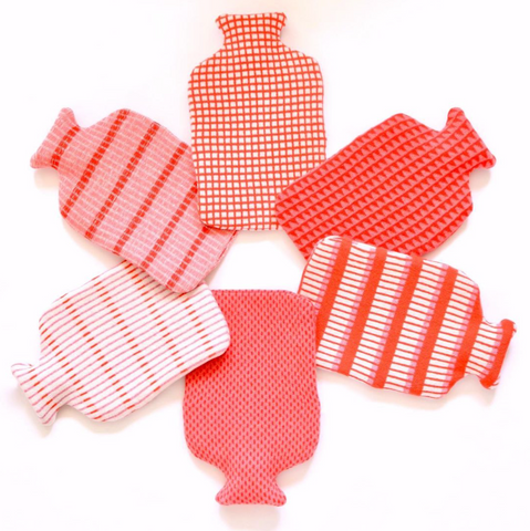 Lambswool Hot Water Bottle - Pinks & Red