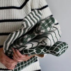 Lambswool Hot Water Bottle - Greens