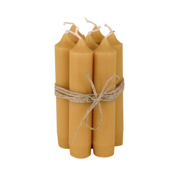 Short Mustard Candles (Bundle of 6)