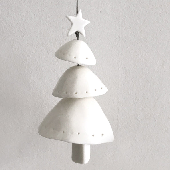 Porcelain Christmas Tree Bell - various sizes