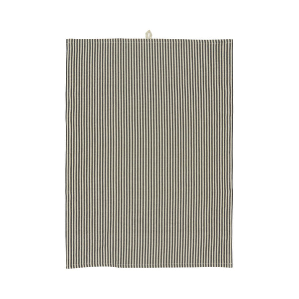 Striped Tea Towel - Beige & Black