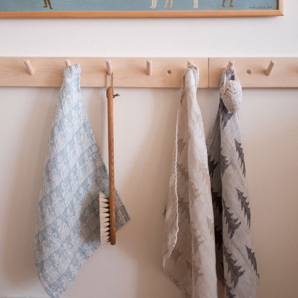 Birch Wall Rack with Hooks - 3 sizes